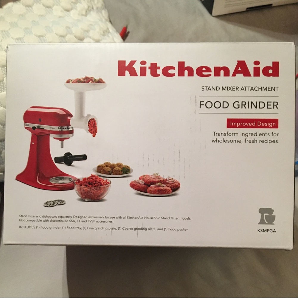 BRAND NEW! KitchenAid Stand Mixer Attachment FOOD GRINDER Improved Design